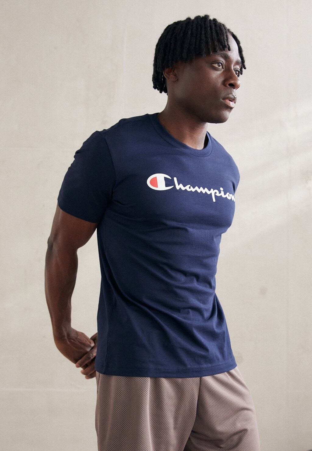 

Футболка с принтом ICONS CREWNECK LARGE LOGO Champion, цвет navy