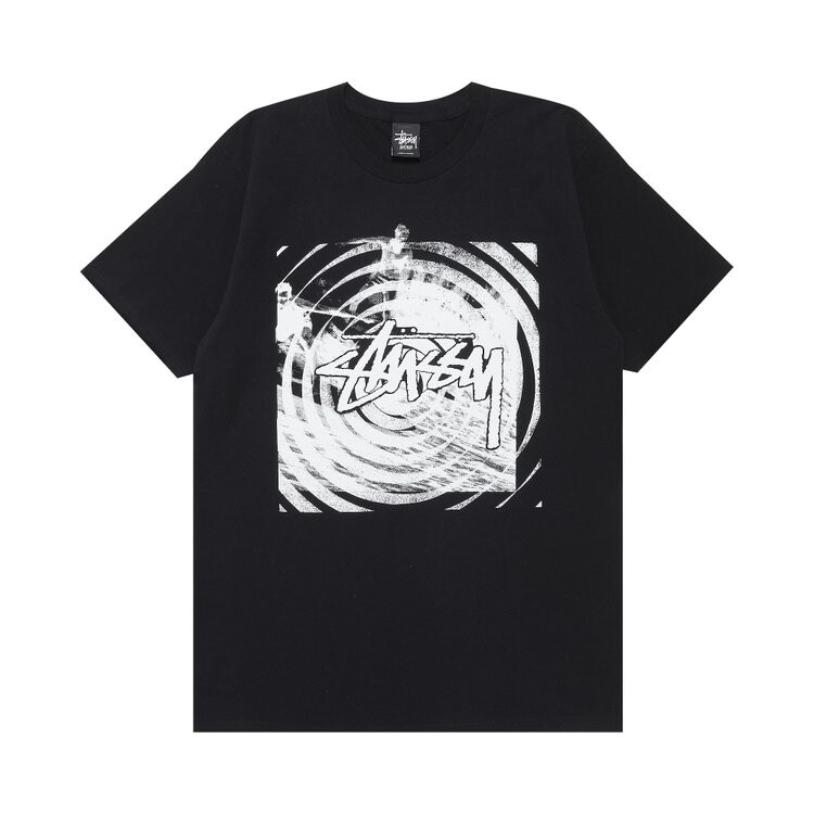 Футболка Stussy Surf Swirls 'Black/White', черный