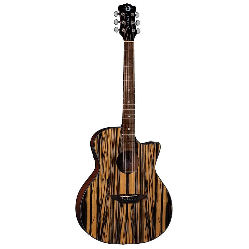 

Акустическая гитара Luna GYP E BWE Gypsy Exotic Acoustic Electric Guitar Exotic Black/White Ebony