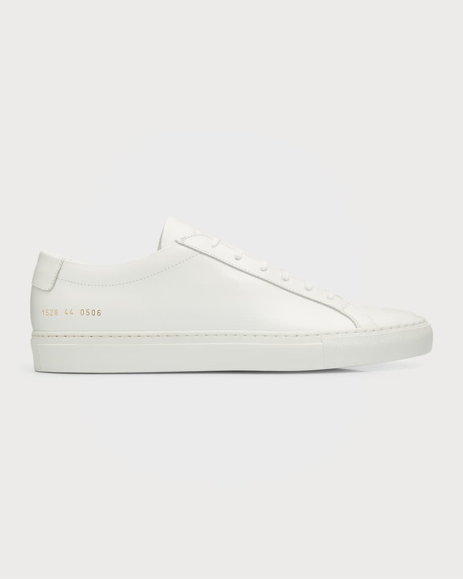 

Мужские кожаные низкие кеды Achilles, белые Common Projects, Белый, Мужские кожаные низкие кеды Achilles, белые Common Projects