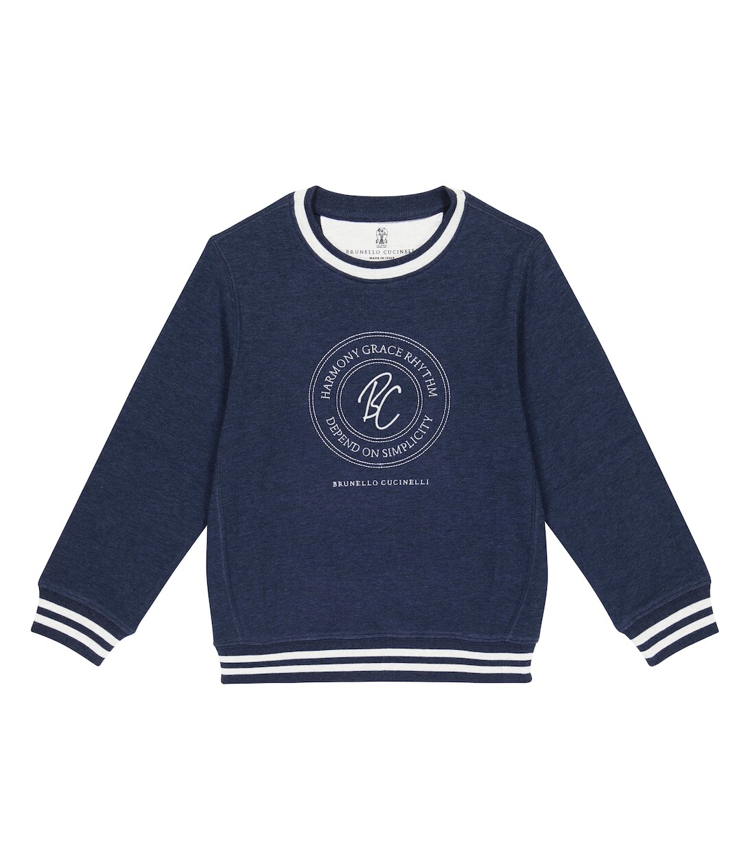 

Толстовка из смесового хлопка Brunello Cucinelli, синий