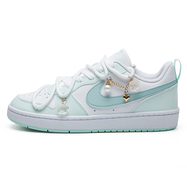 

Кроссовки Nike Court Borough Skateboarding Shoes Women's Low-top White, зеленый