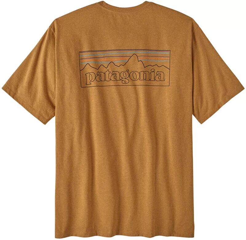 

Мужская футболка Patagonia P-6 с логотипом Responsibili и короткими рукавами