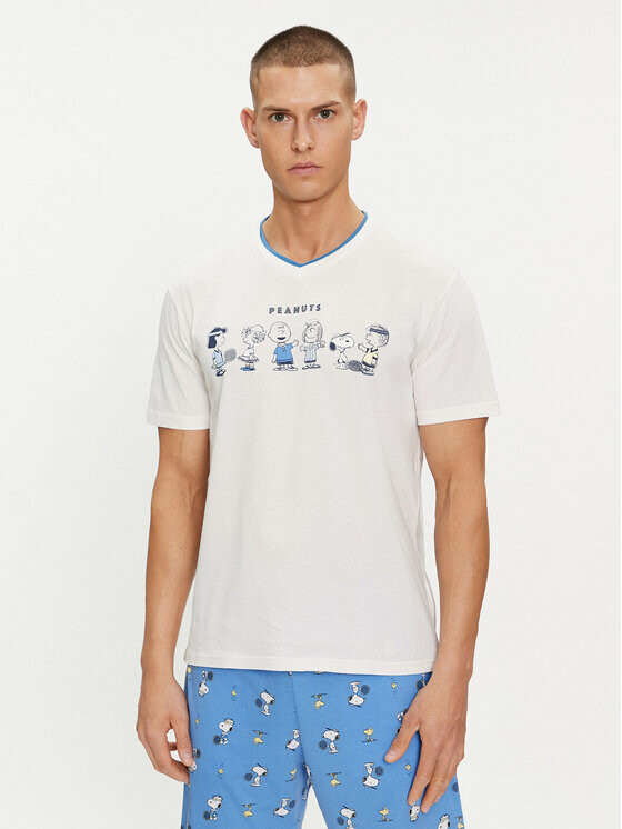 

Пижамная футболка стандартного кроя United Colors Of Benetton, экрю