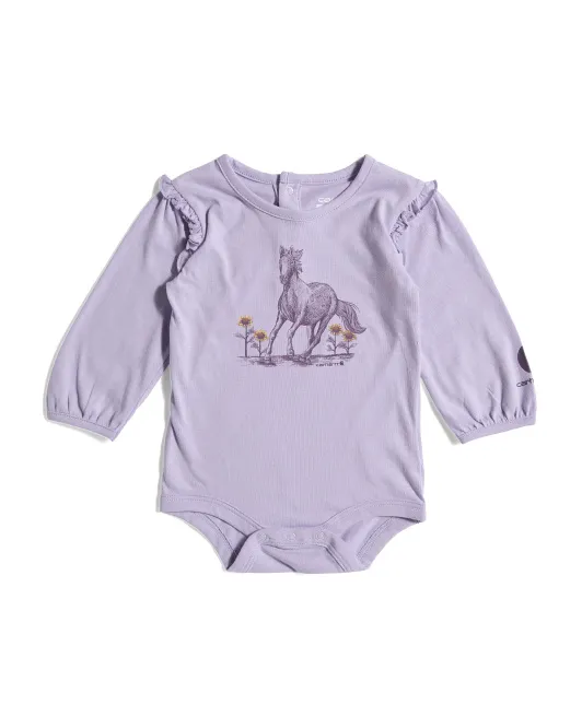 

Боди с длинными рукавами для маленьких девочек Carhartt, цвет Lavender