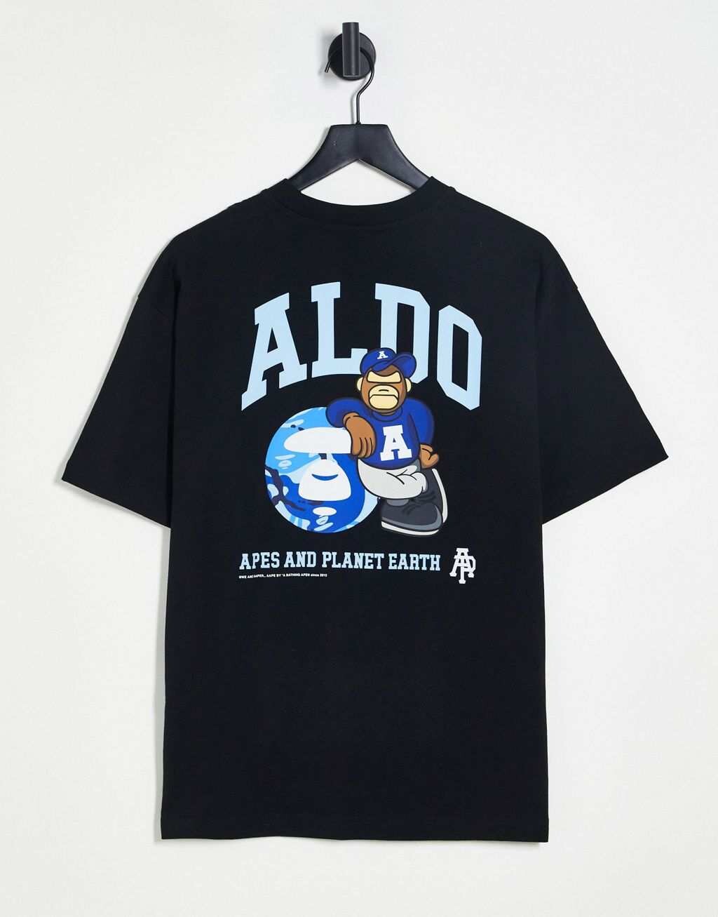 

Черная футболка Aape By A Bathing Ape Aldo, Черный