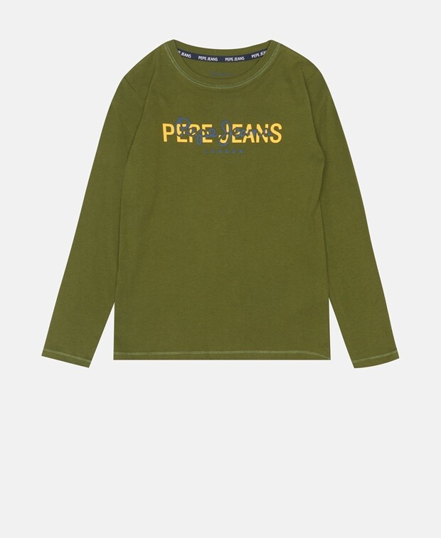 

Топ с длинными рукавами Pepe Jeans, хаки