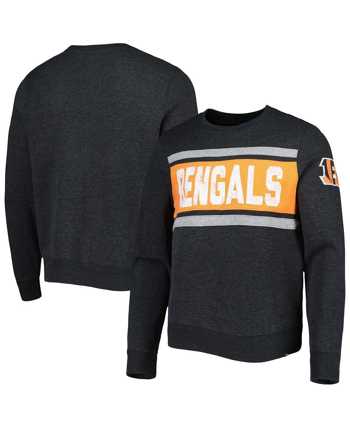 

Мужской черный пуловер с принтом Cincinnati Bengals Bypass Tribeca '47 Brand