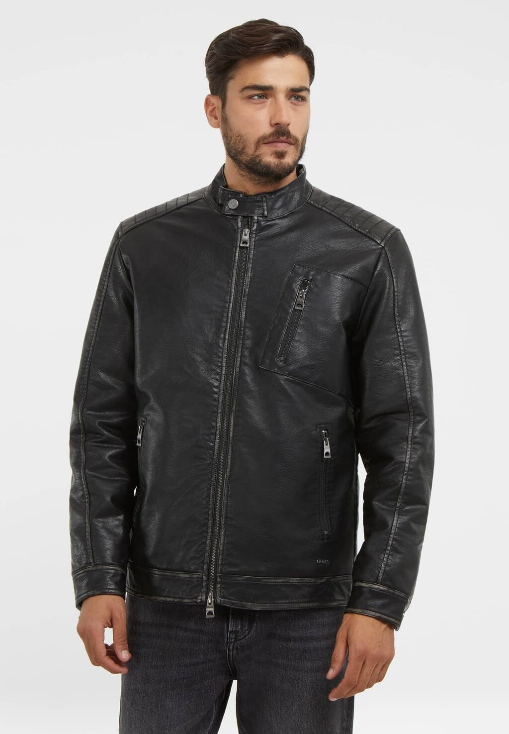 

Куртка из синтетической кожи Guess KUNSTLEDER-BIKER, черный