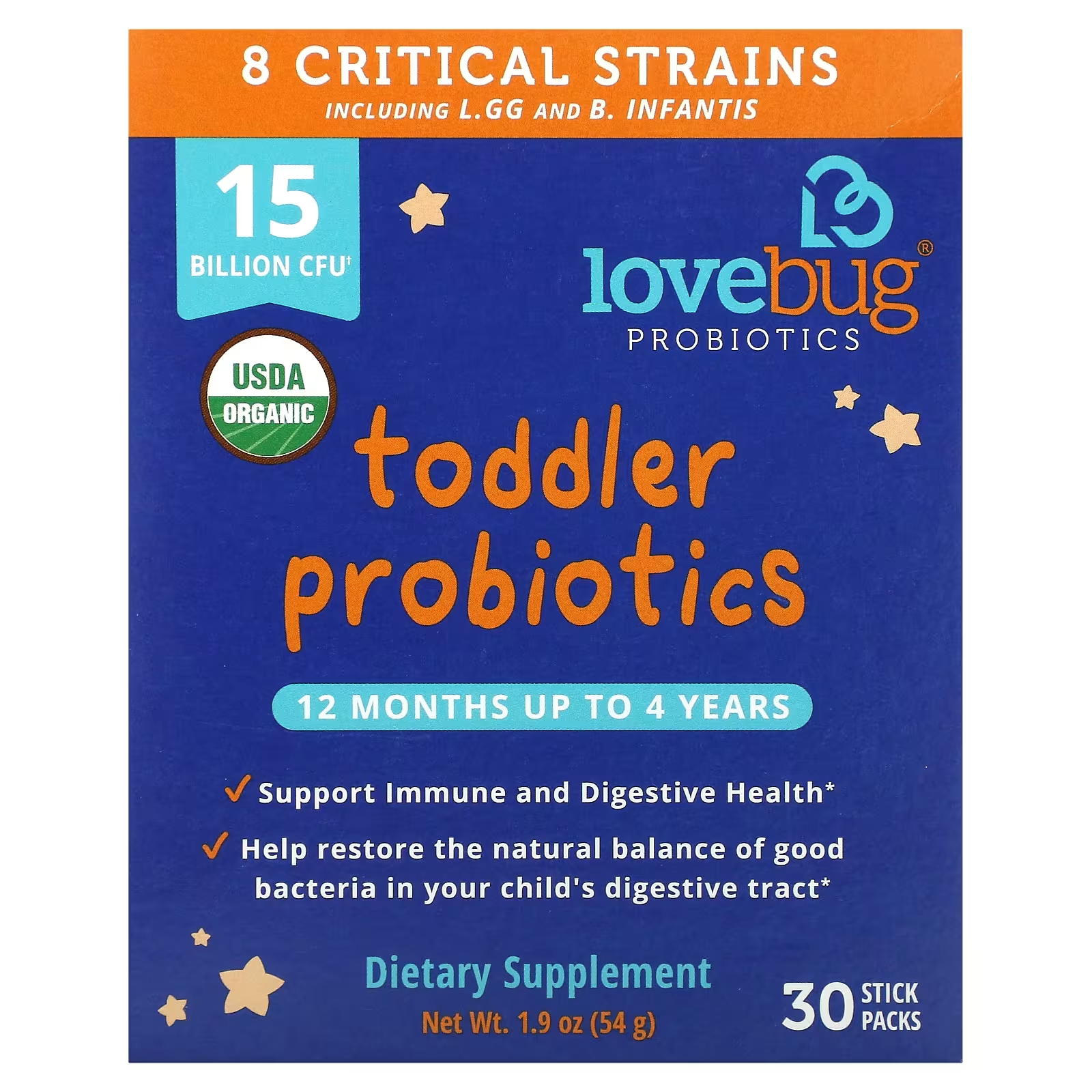 цена Пробиотики LoveBug Probiotics для малышей от 12 месяцев до 4 лет