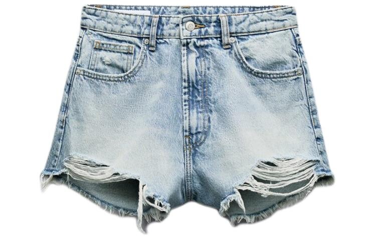 

Джинсовые шорты женские светло-голубые Zara