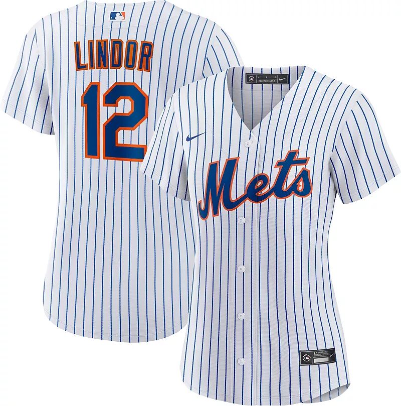 Женская белая классная базовая майка Nike New York Mets Francisco Lindor #12