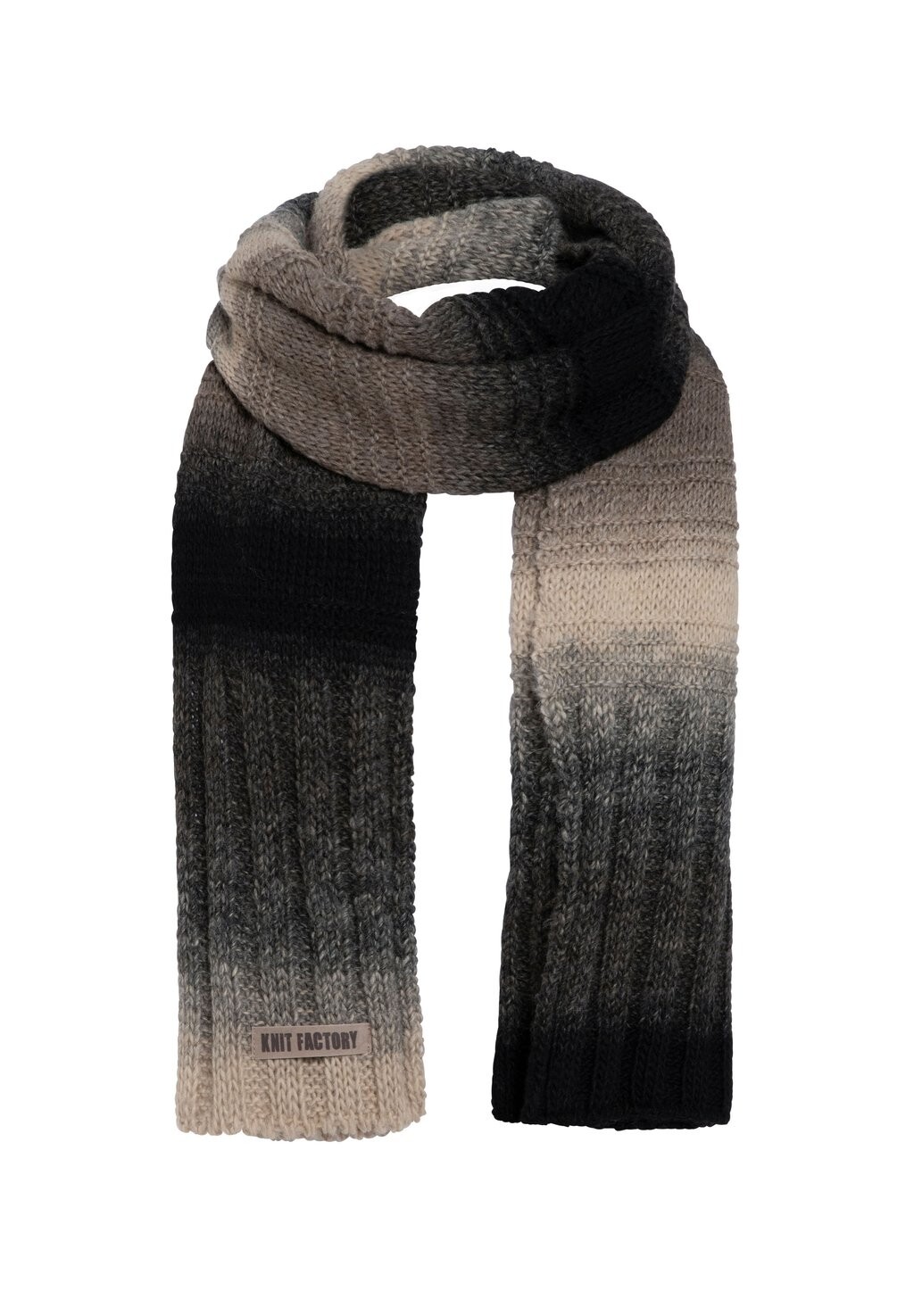 

Шарф MACE Knit Factory, цвет black beige