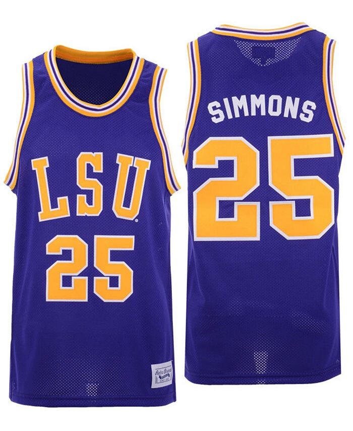 

Мужская майка Ben Simmons LSU Tigers Throwback Retro Brand, фиолетовый