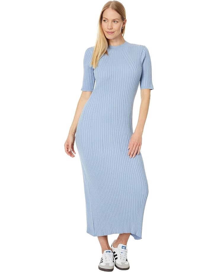 

Платье Varley Maeve Rib Knit Midi, синий