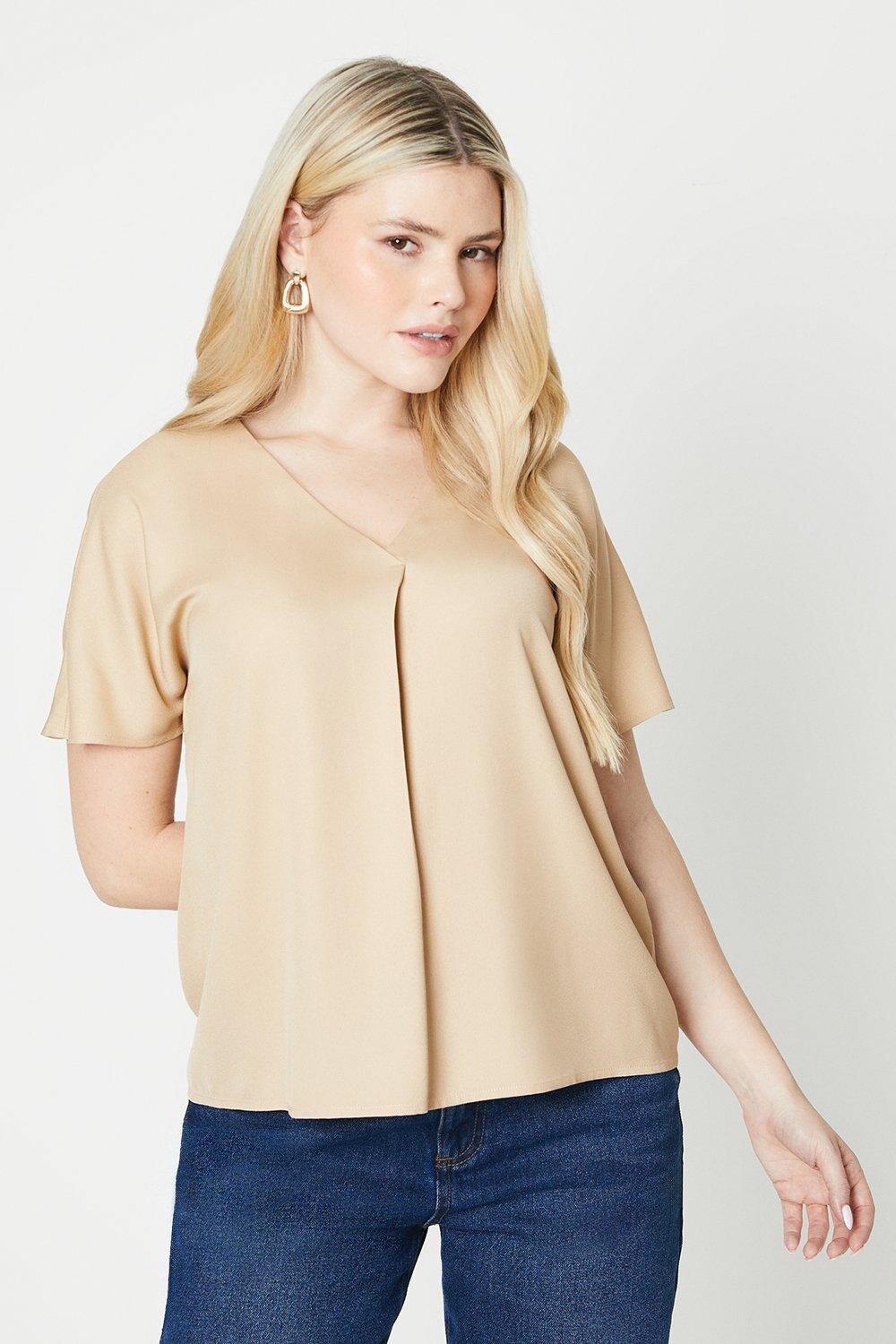 

Складчатый передний рукав Dorothy Perkins, коричневый