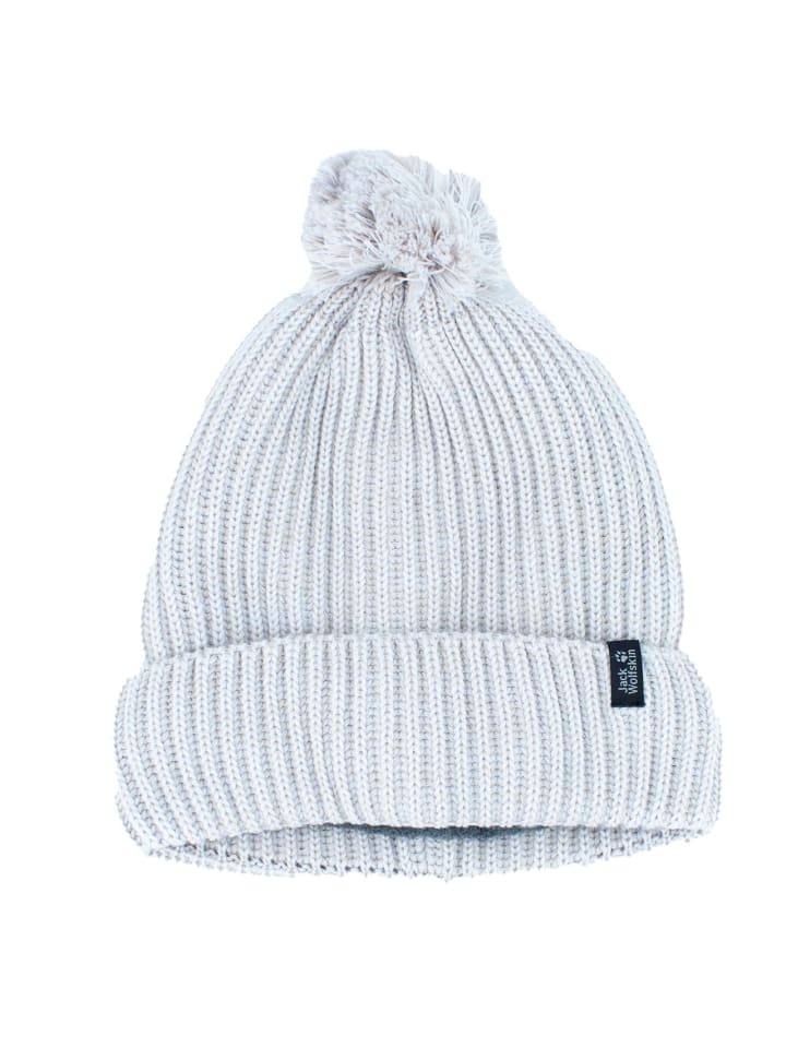 

Бейсболка Jack Wolfskin Accessoires New White Beanie Mütze, серый