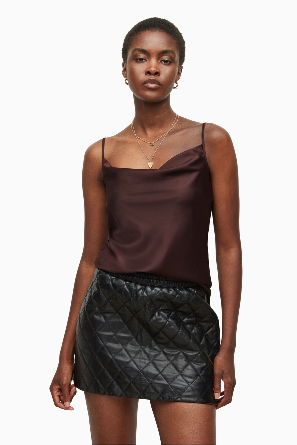 

Коричневая блузка AllSaints Hadley All Saints, коричневый