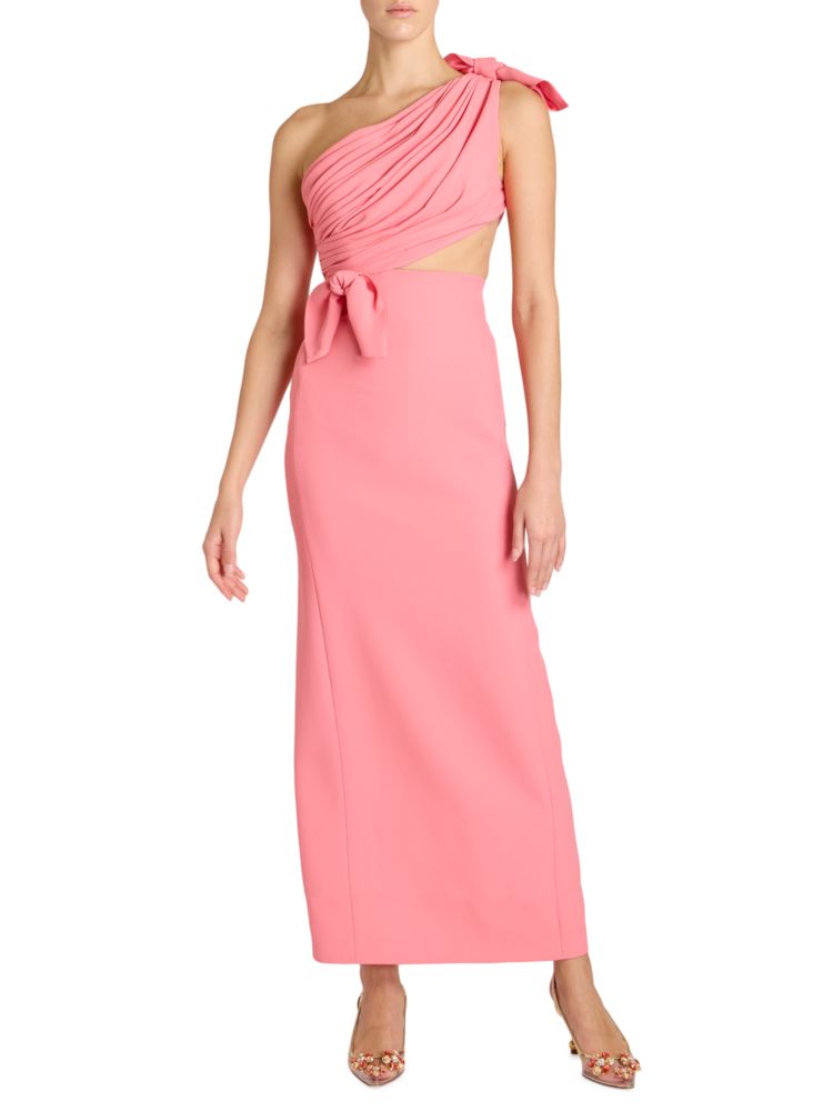 Платье на одно плечо с вырезом Giambattista Valli, розовый