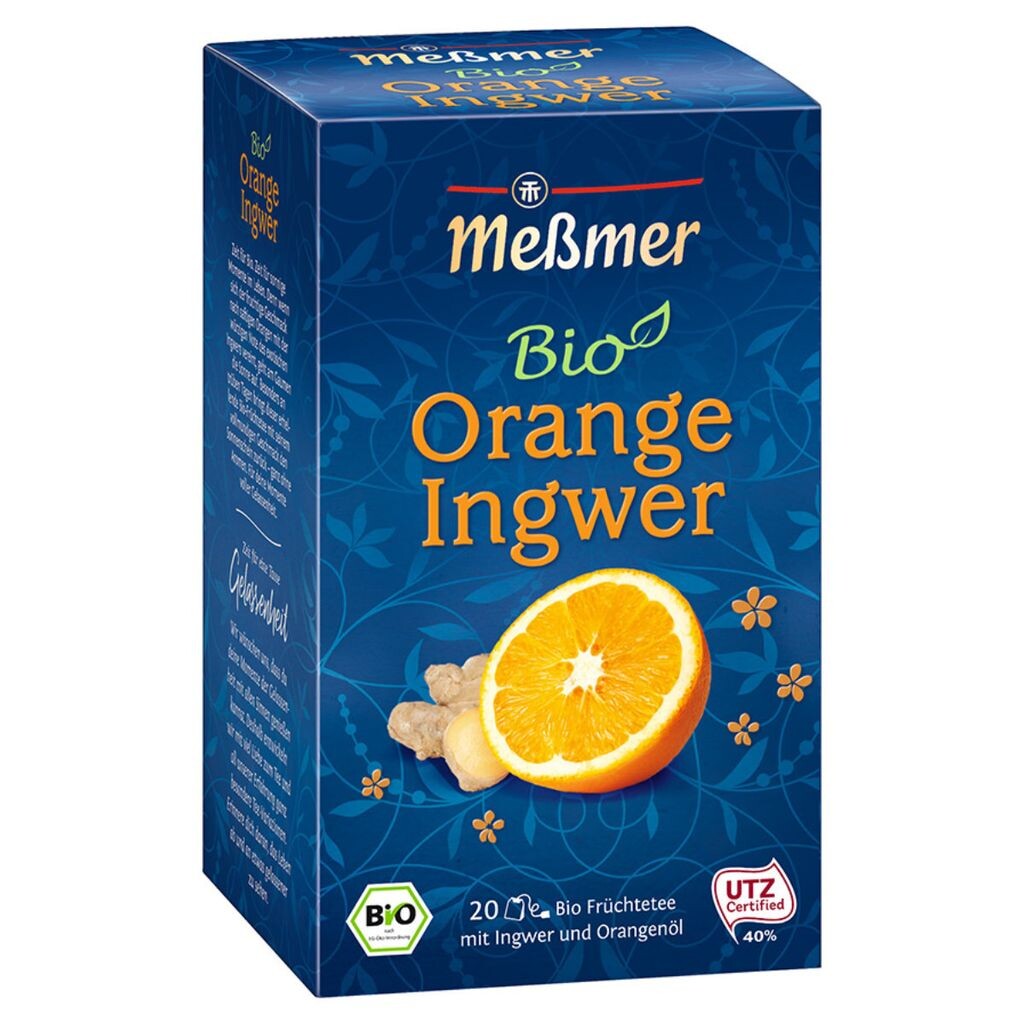 

Фруктовый чай MeßmerOrange Ginger с маслом имбиря и апельсина 55г