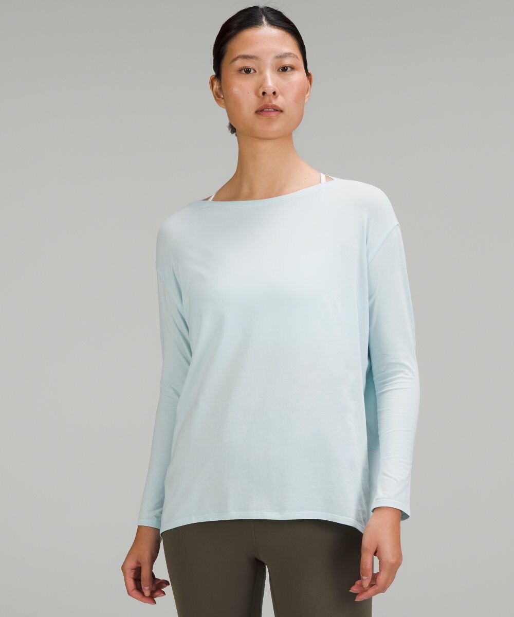 

Рубашка с длинным рукавом Back in Action Lululemon, синий
