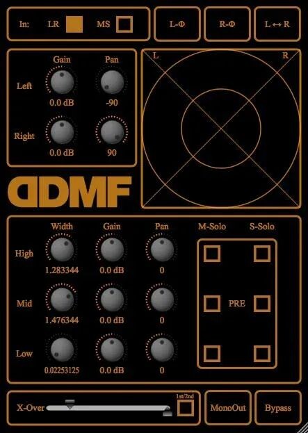 

DDMF StereooeretS Трехполосный плагин стереоизображения