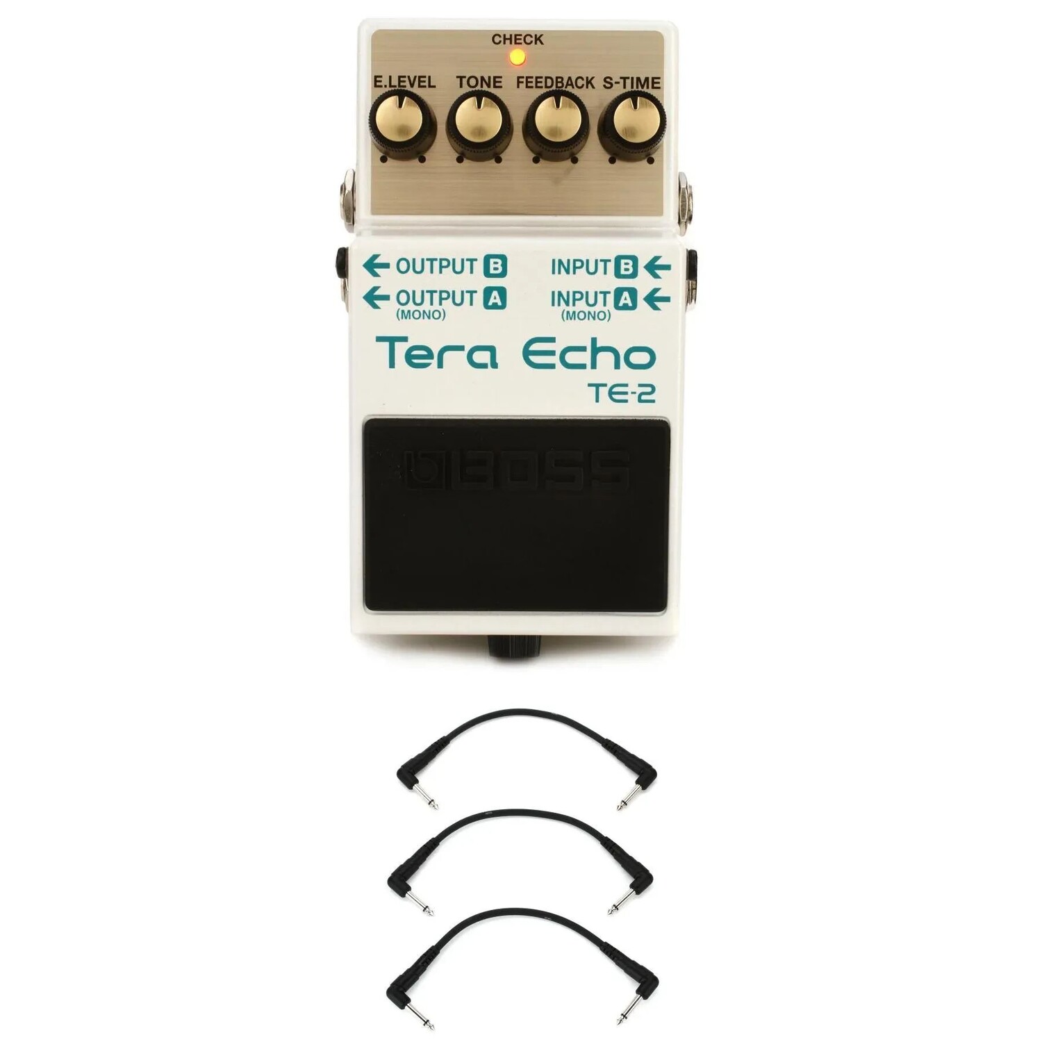 

Педаль Boss TE-2 Tera Echo с 3 соединительными кабелями