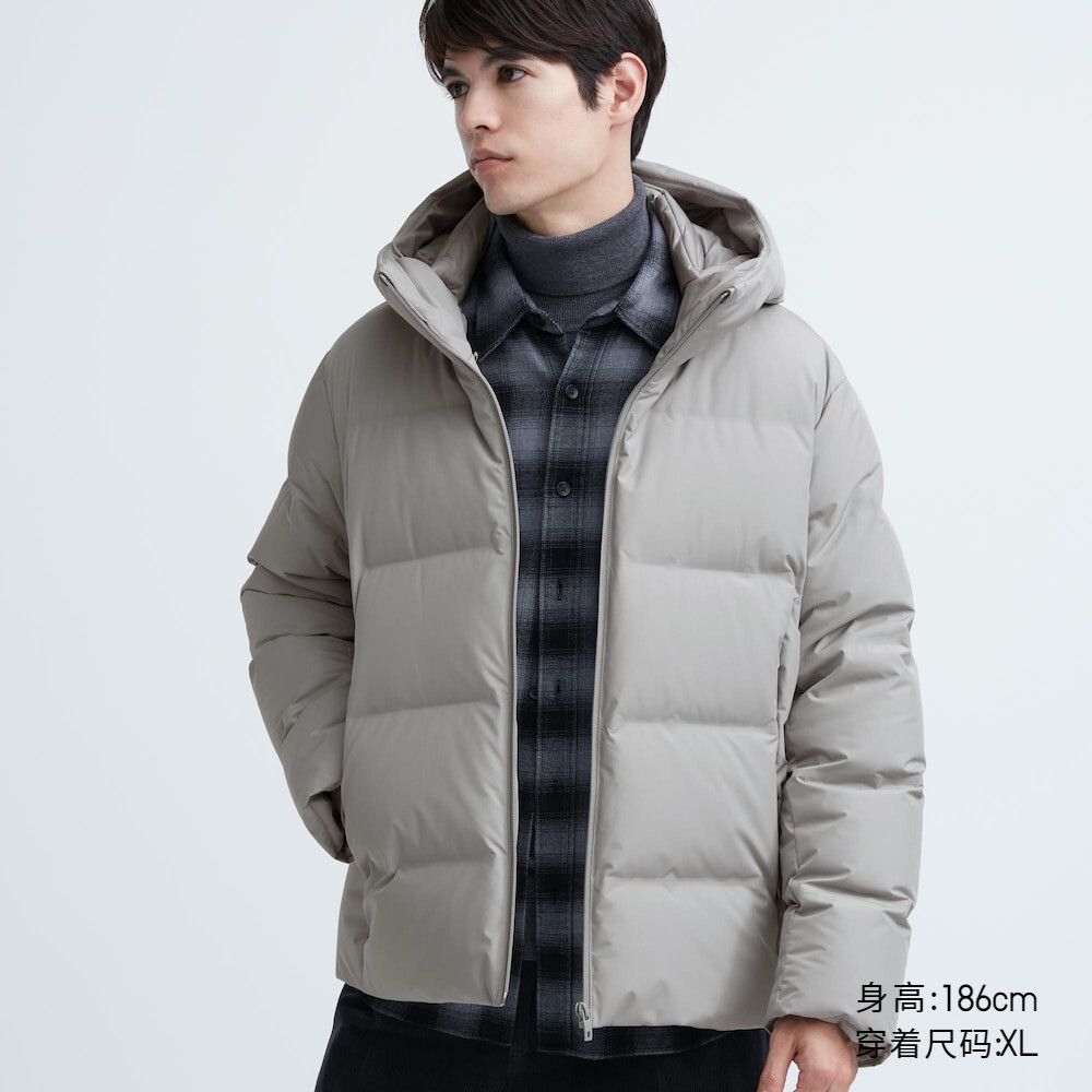 

Куртка Uniqlo пуховая с капюшоном, облачно-серый