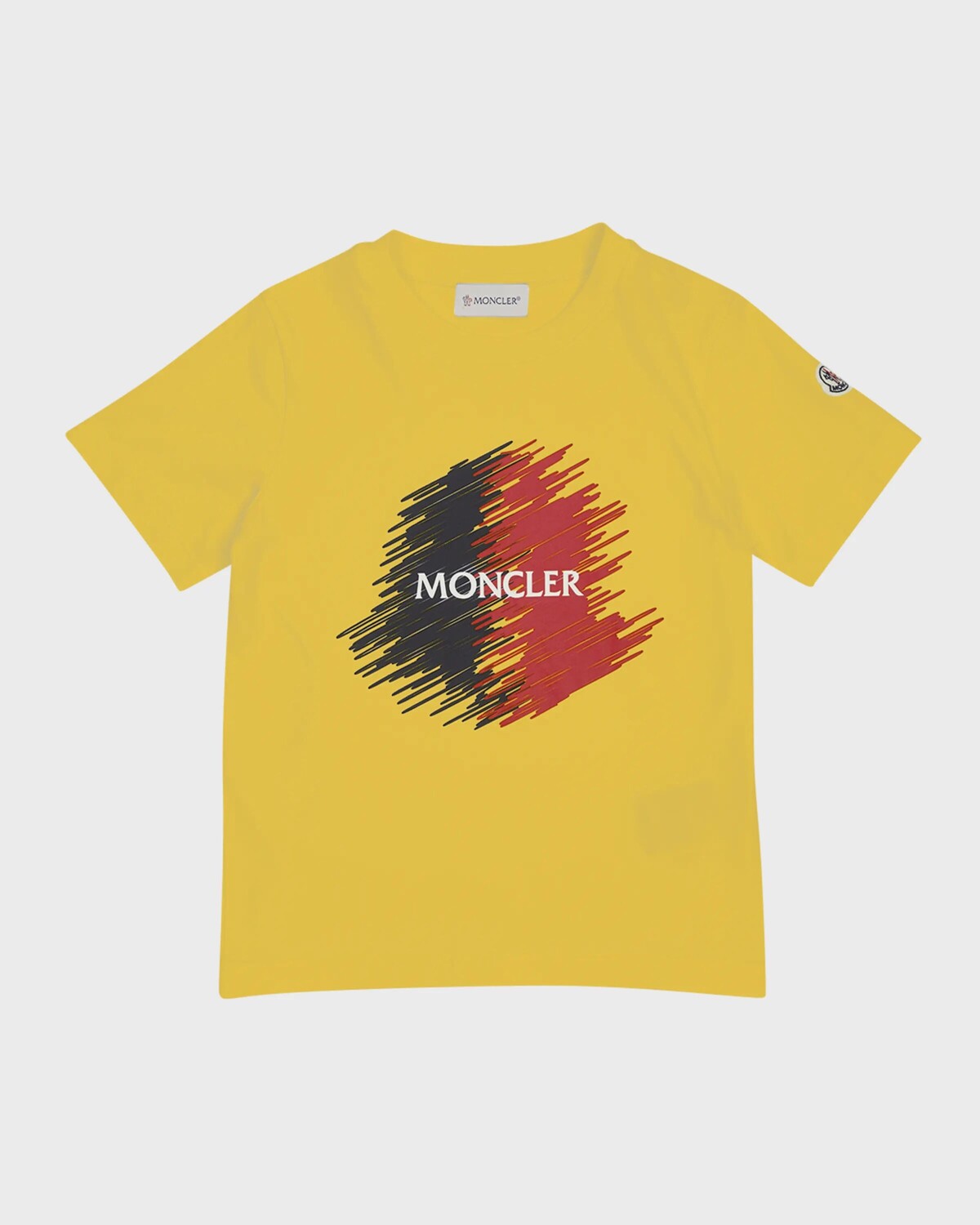 

Футболка с короткими рукавами и графическим принтом Scribble для мальчиков Moncler, цвет Maize