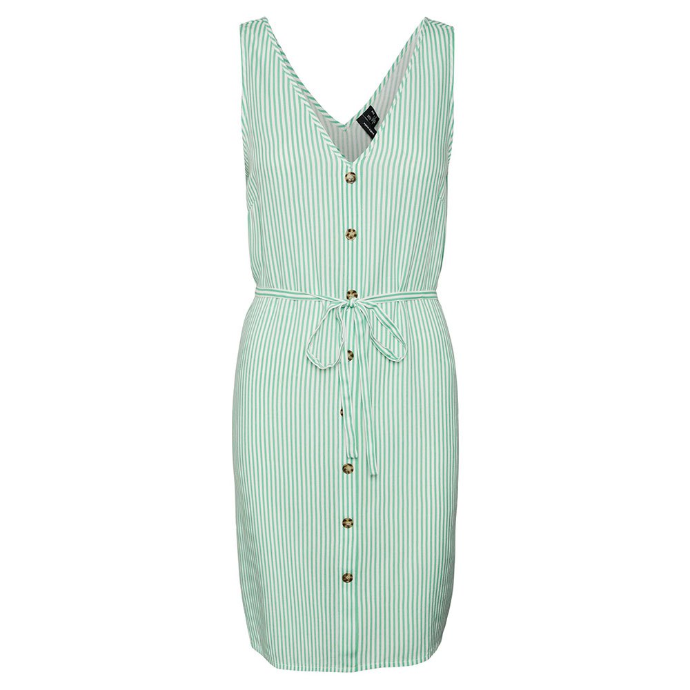 Короткое платье Vero Moda Bumpy Sleeveless, зеленый платье vero moda curve bumpy long sleeve зеленый