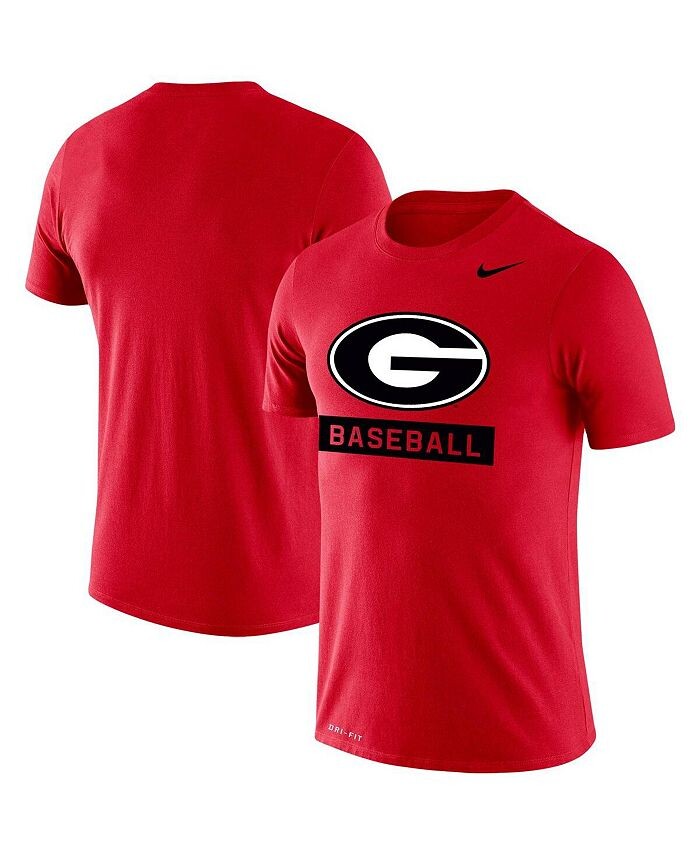 

Мужская красная футболка Georgia Bulldogs Baseball Logo Stack Legend Performance Nike, красный
