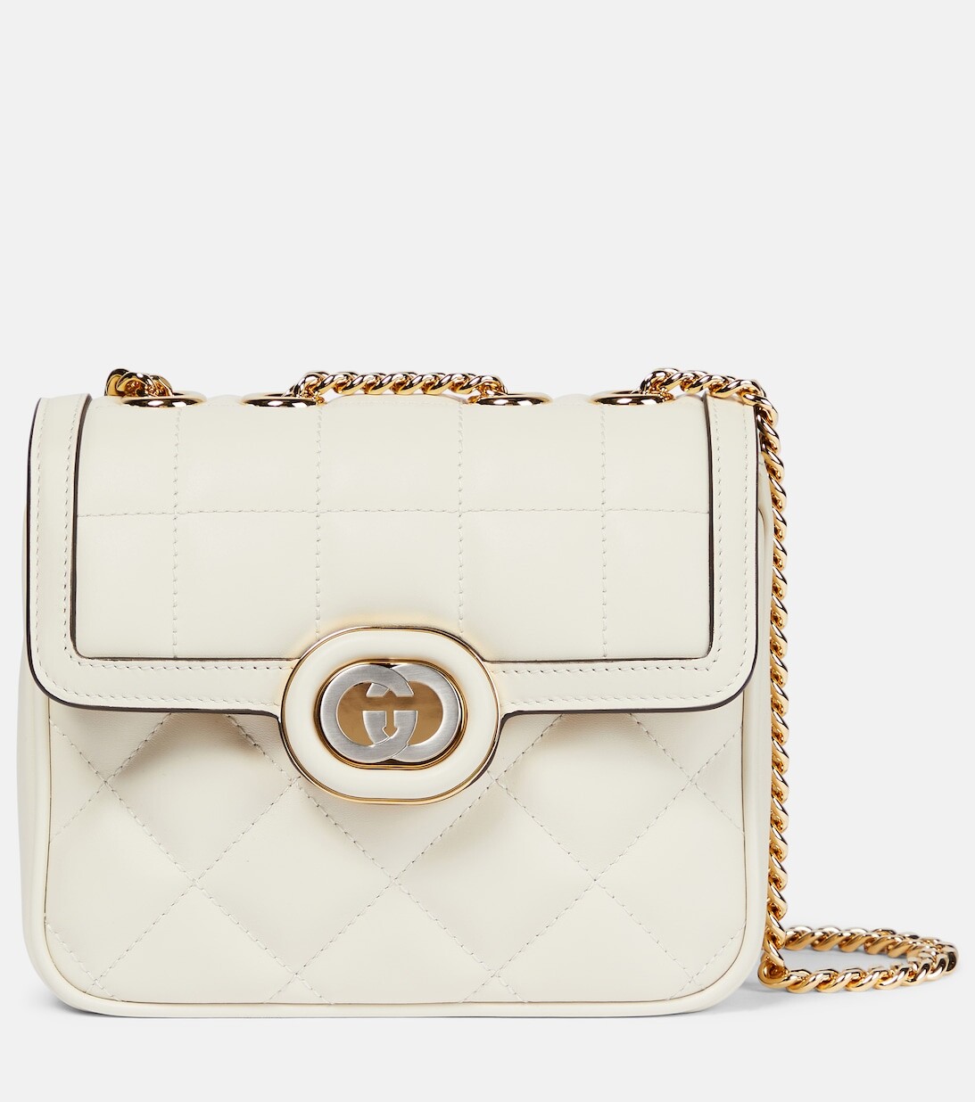 

Миниатюрная кожаная сумка через плечо Gucci Deco Gucci, белый