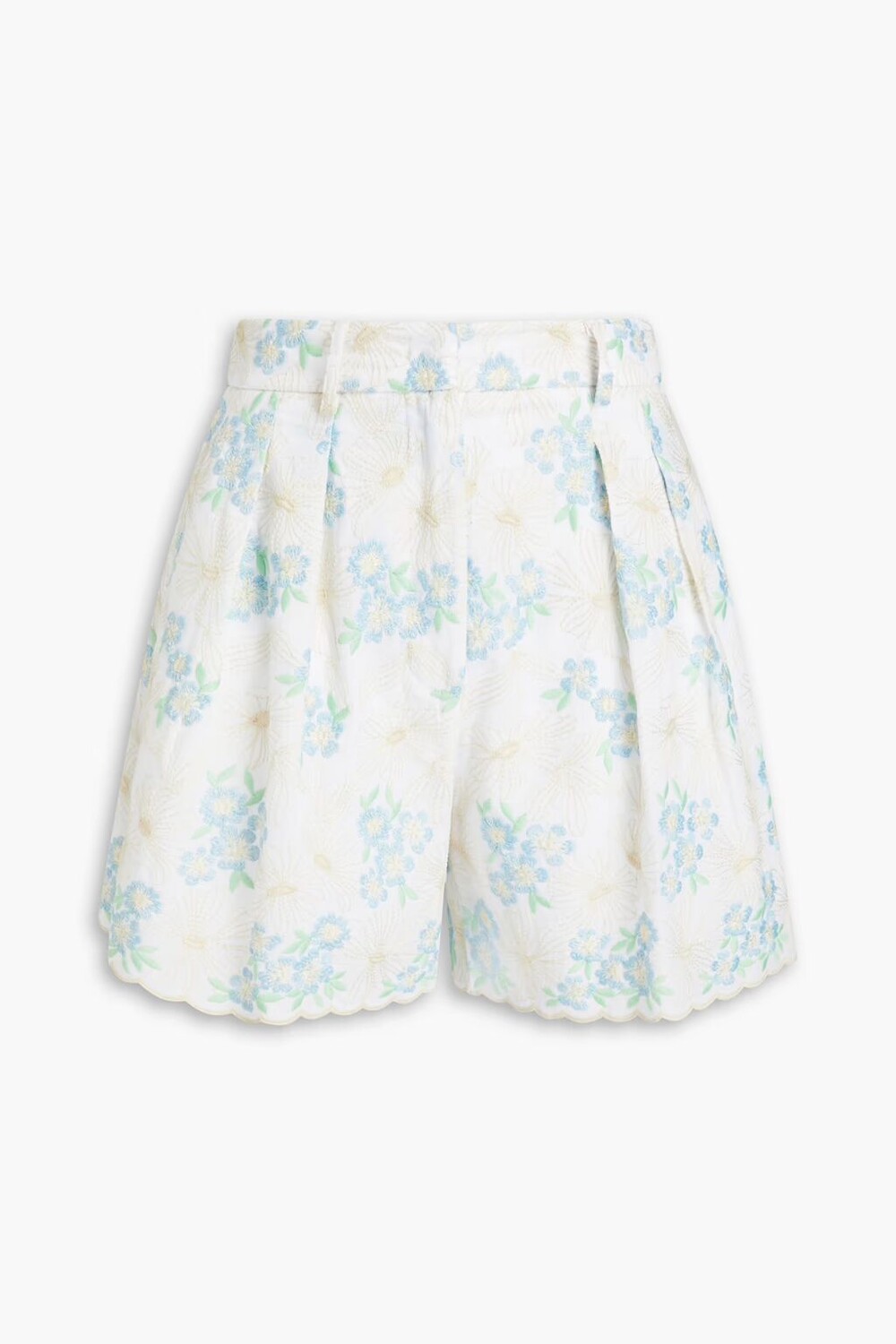 

Хлопковые шорты со складками с вышивкой Vivetta, цвет Off-white
