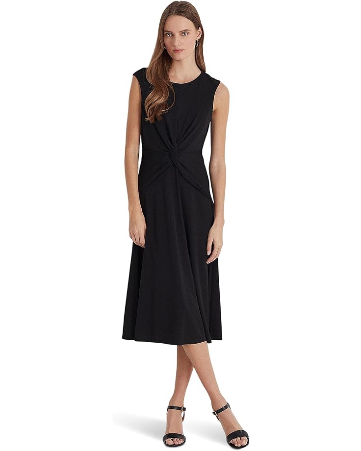Платье LAUREN Ralph Lauren Twist Front Jersey, черный