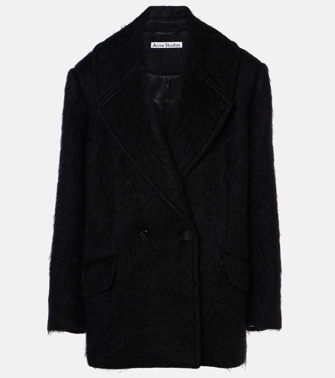 

Пальто Opeala из смеси шерсти и мохера Acne Studios, черный