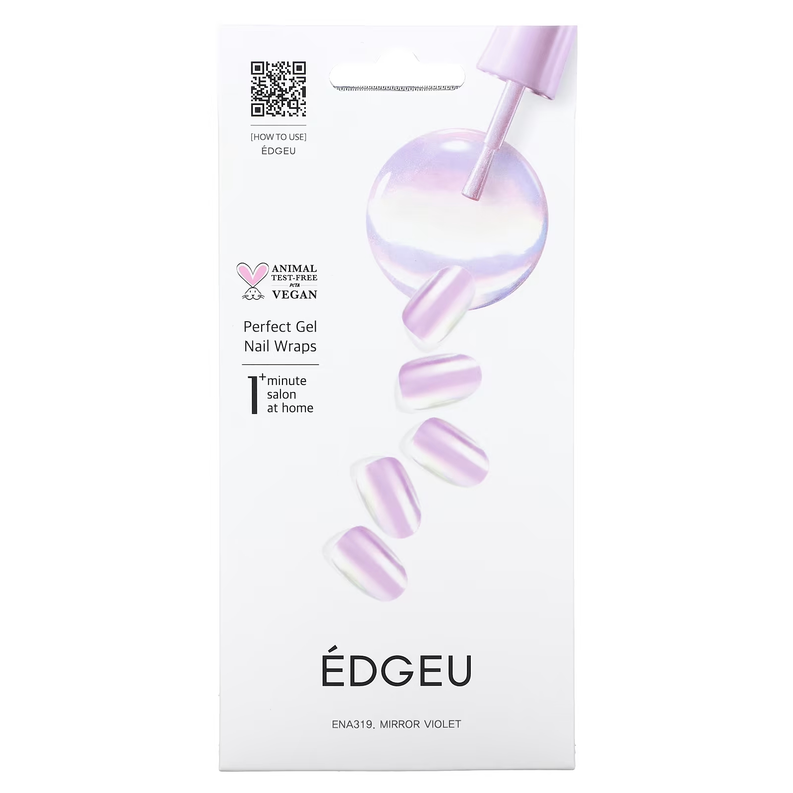 Гелевые обертывания для ногтей Edgeu Perfect ENA319 Mirror Violet