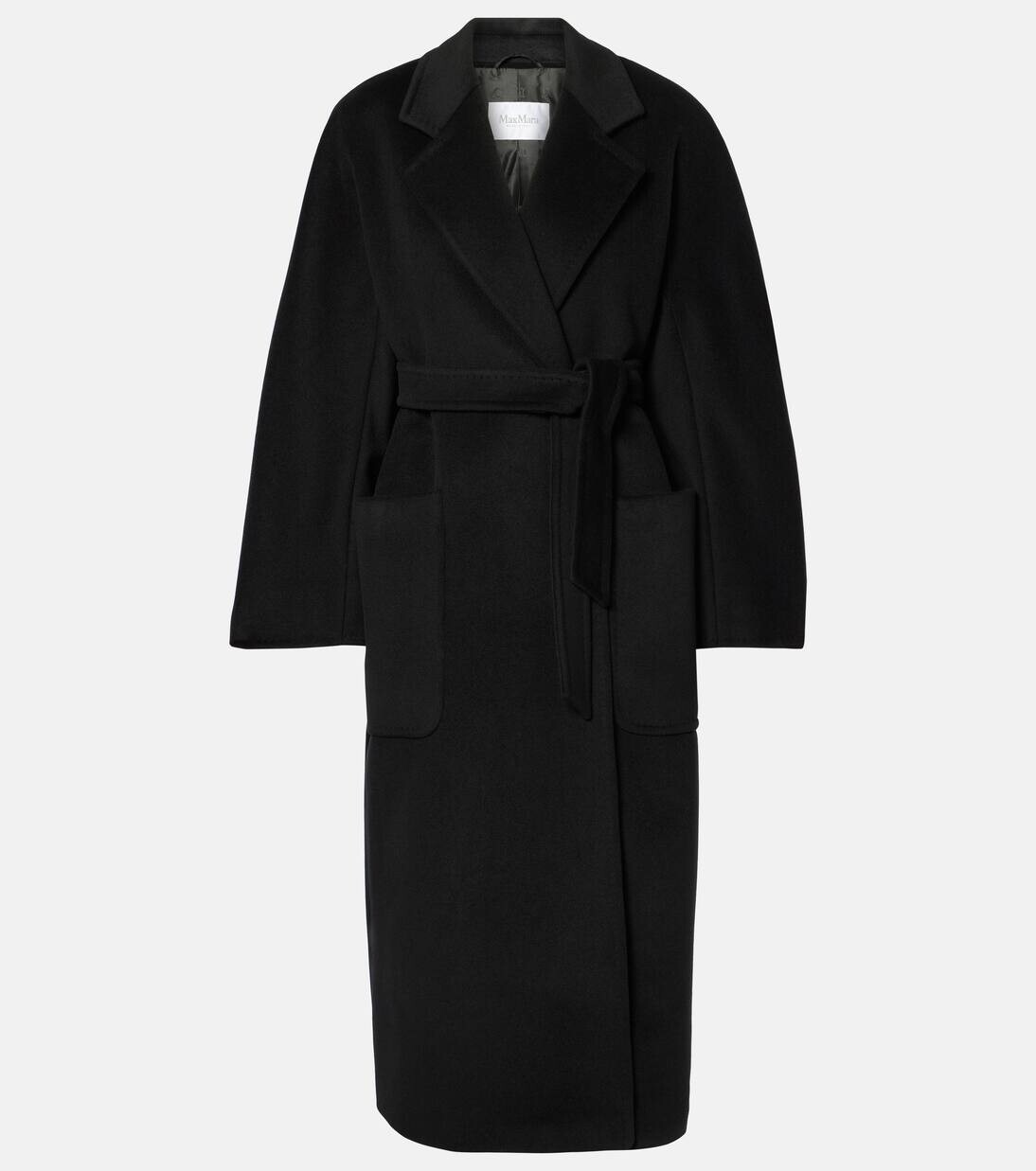 

Пальто-халат из шерсти и кашемира Locri Max Mara, черный
