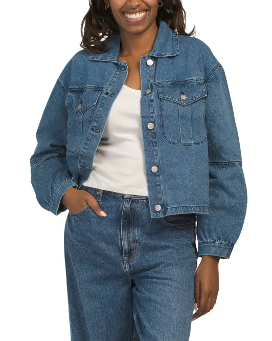 

Джинсовая куртка оверсайз Hunter & Brown, цвет Medium Wash