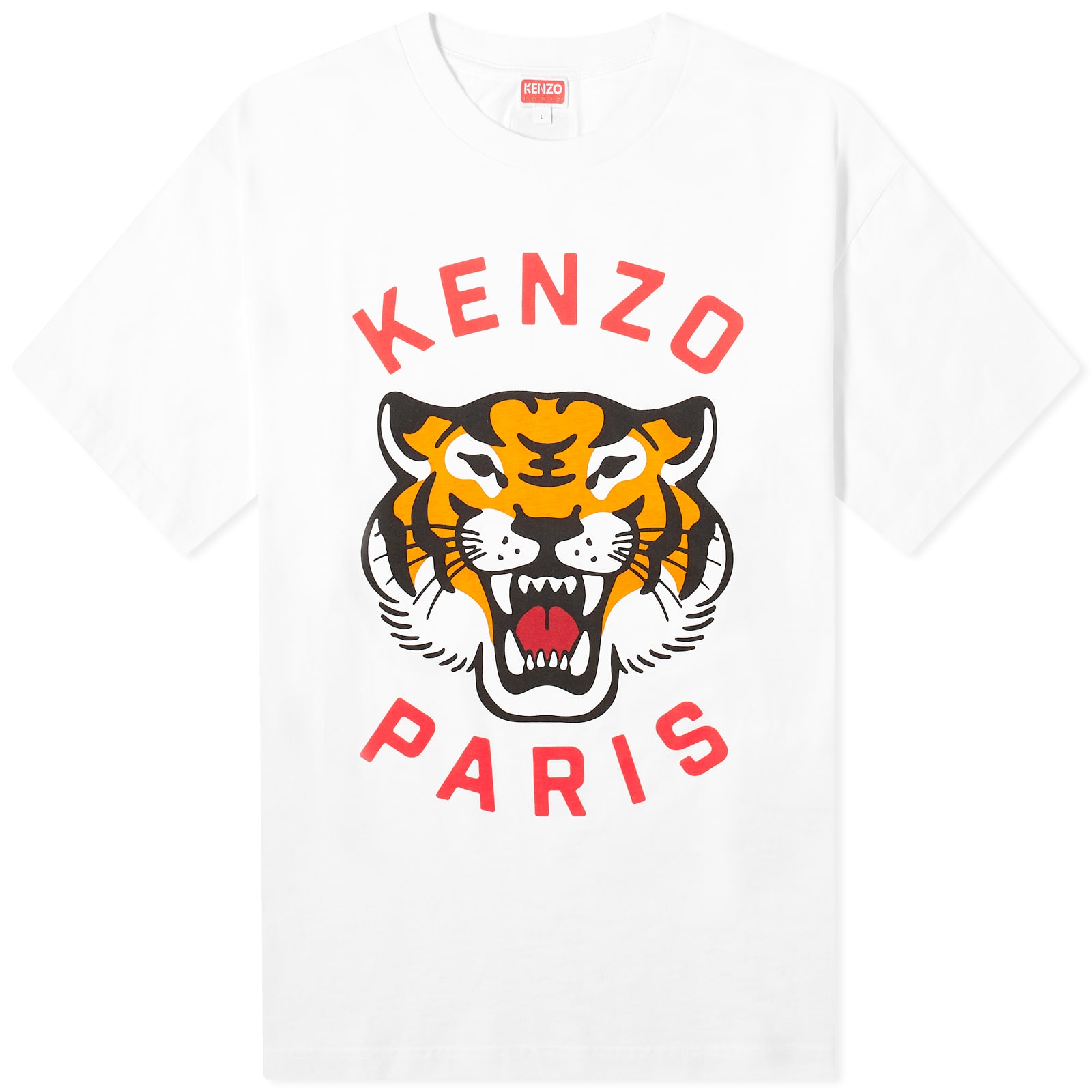 Футболка Kenzo Lucky Tiger Oversized, белый худи kenzo lucky tiger popover темно синий