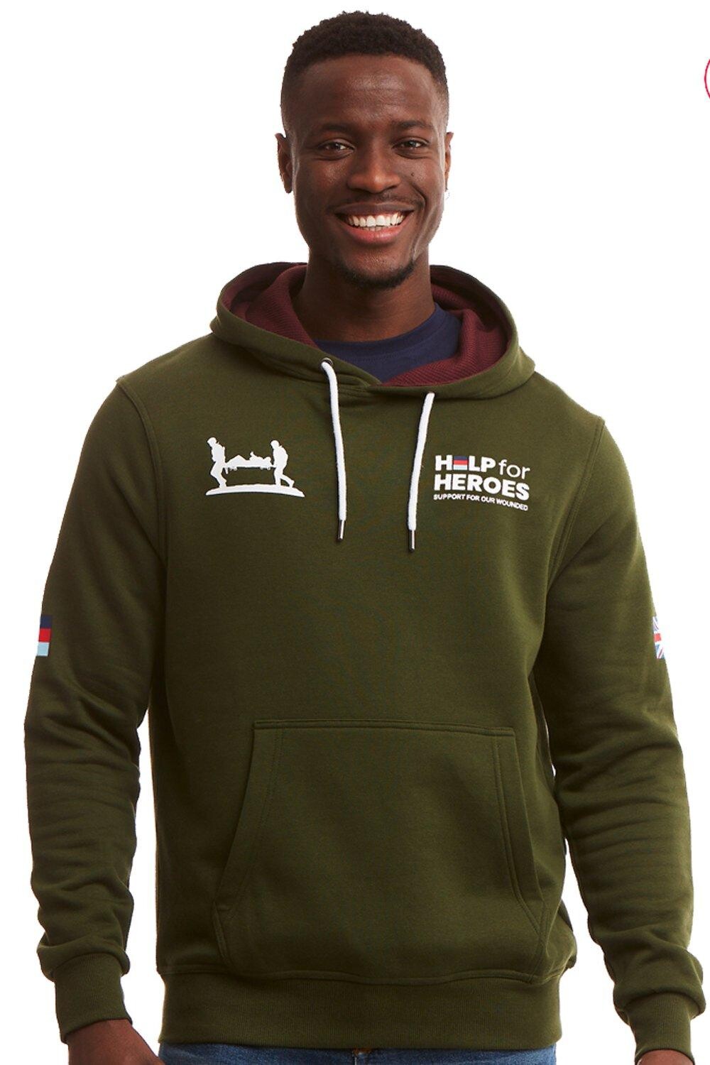 

Пуловер с капюшоном 'Heritage' Help for Heroes, зеленый