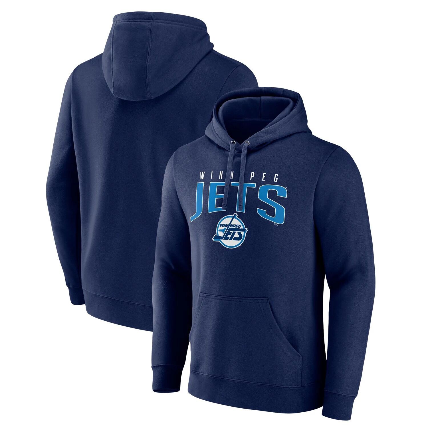 

Мужской темно-синий пуловер с капюшоном с надписью Winnipeg Jets Special Edition 2.0 Fanatics