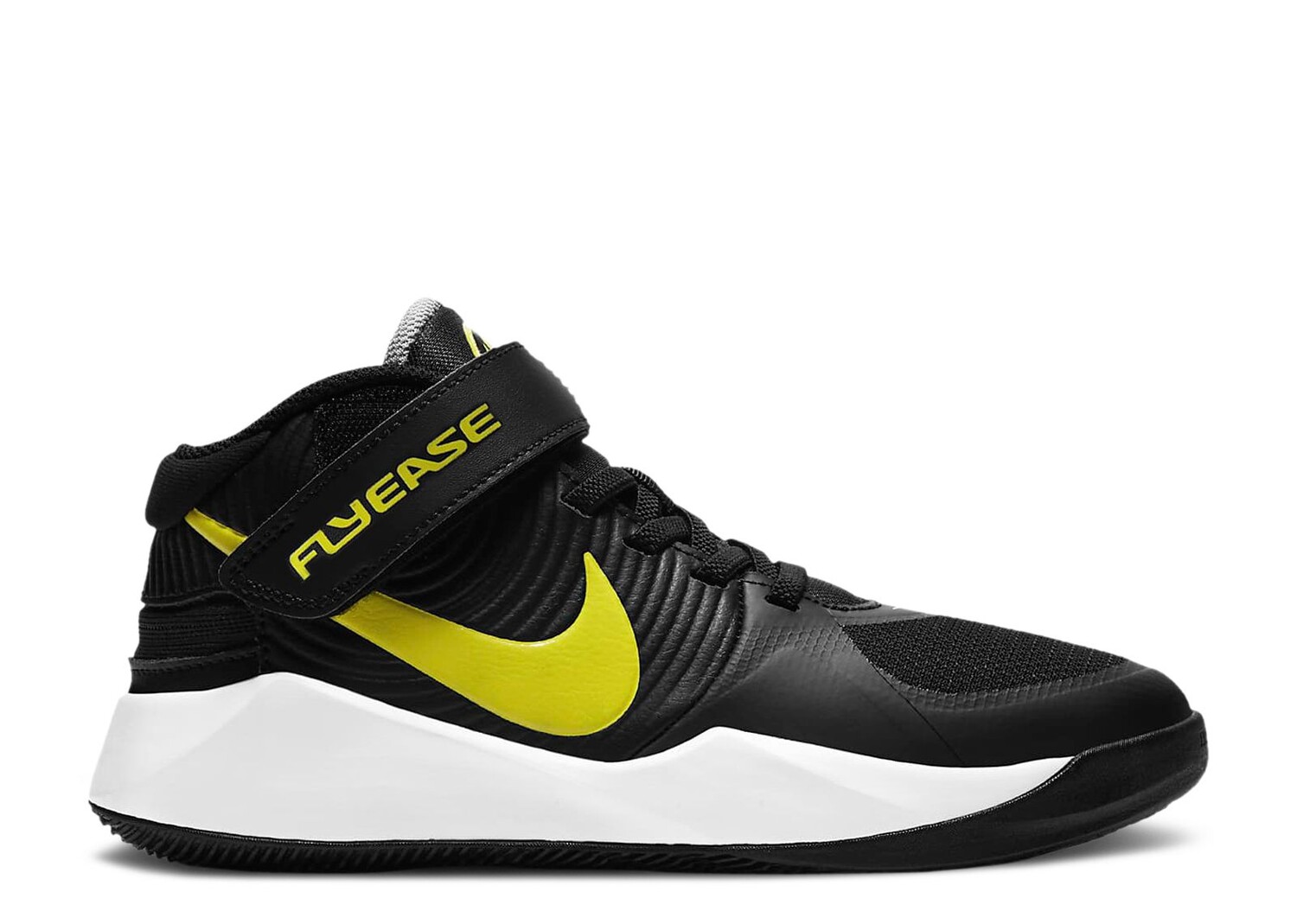 

Кроссовки Nike Team Hustle D9 Flyease Gs 'Black High Voltage', черный