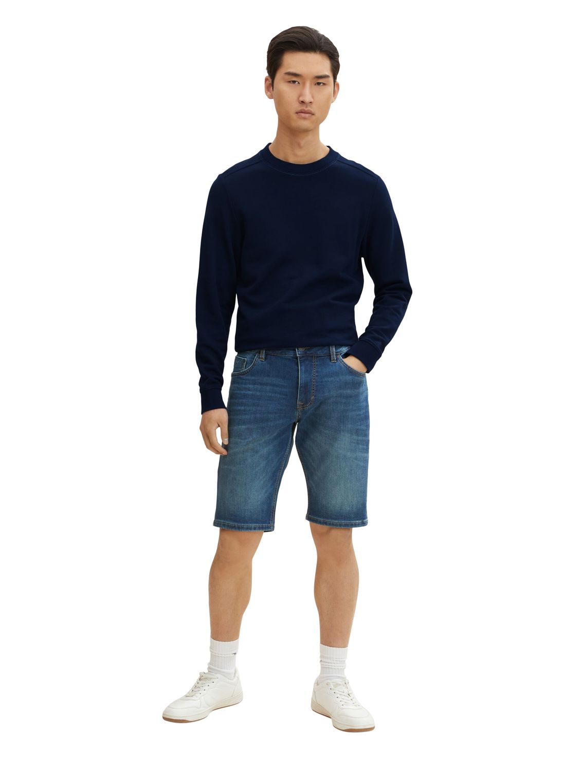 Тканевые шорты Tom Tailor JOSH regular/straight, синий тканевые шорты tom tailor denim regular denim regular straight серый