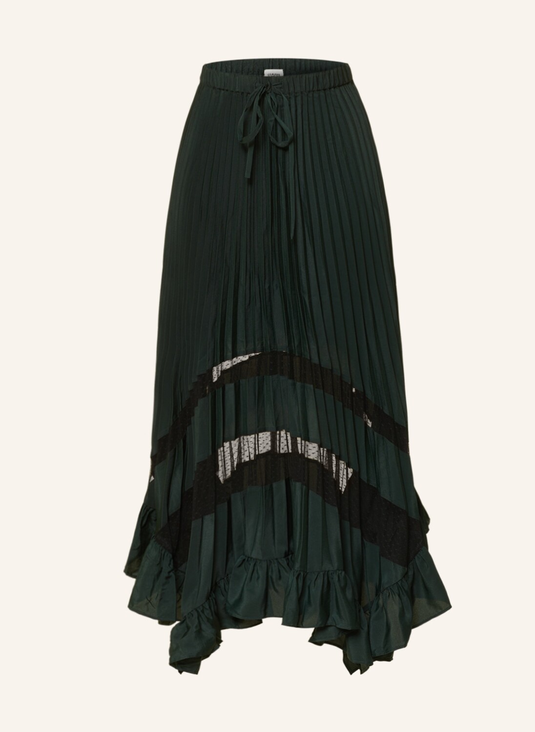 

Юбка CLAUDIE PIERLOT mit Mesh und Rüschen, темно-зеленый
