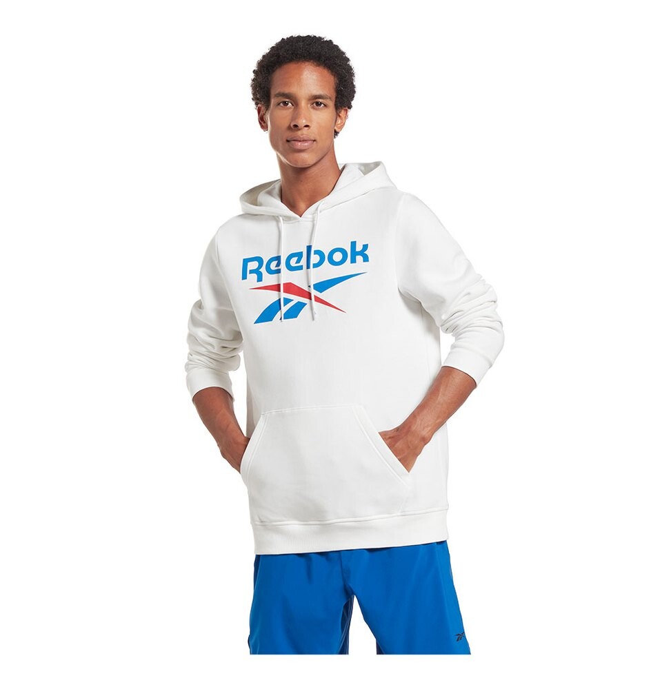 

Толстовка Reebok Identity Fleece Stacked Logo Pullover, белый