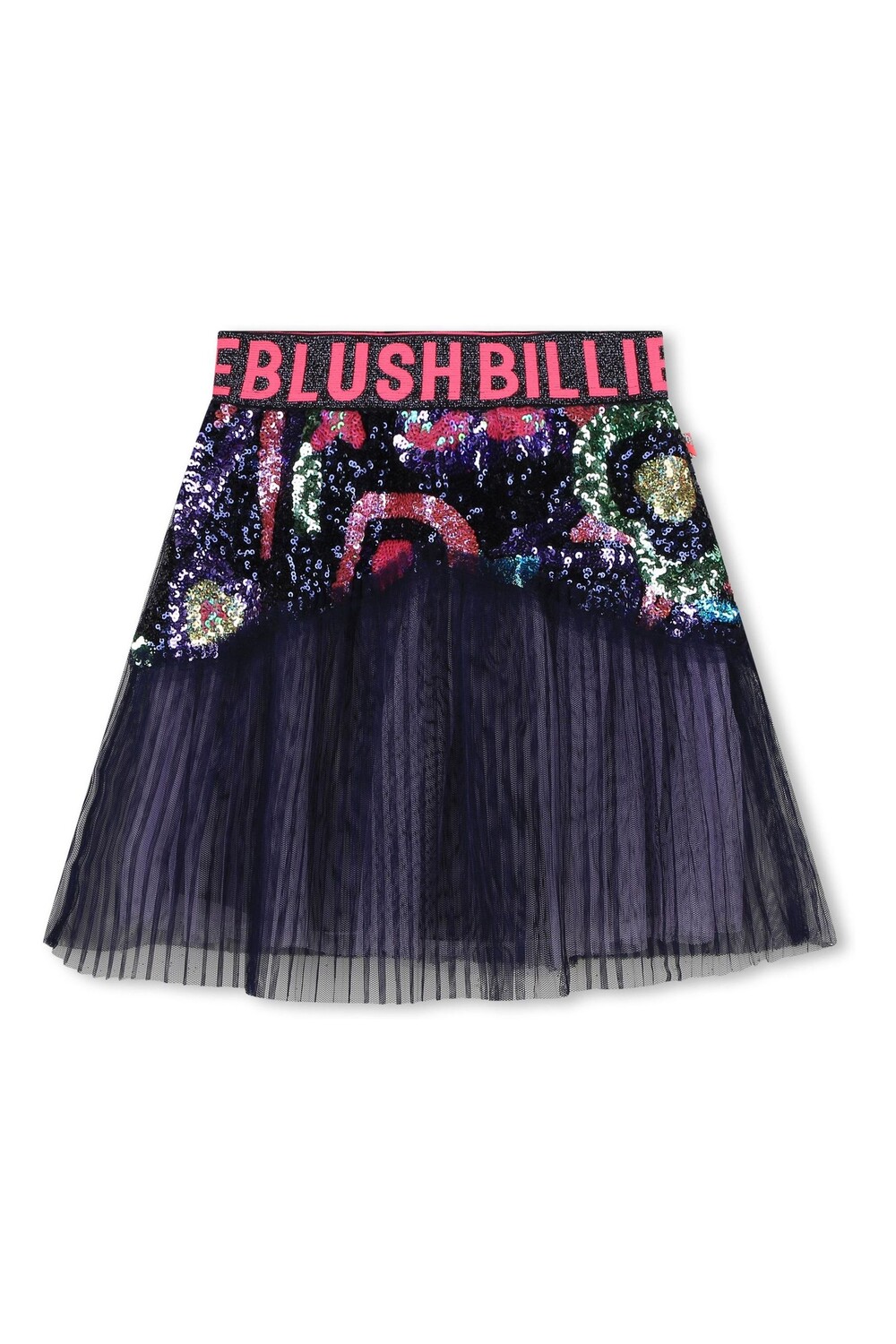 

Розовая праздничная юбка со складками и пайетками Billieblush, розовый