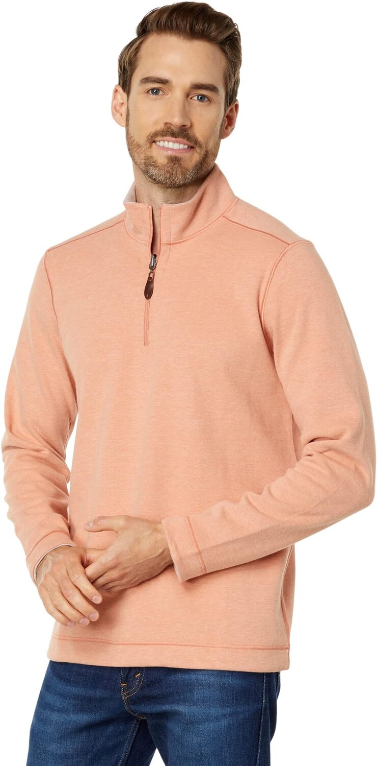 

Толстовка Reversible Solid 1/4 Zip Johnston & Murphy, цвет Orange/Light Blue