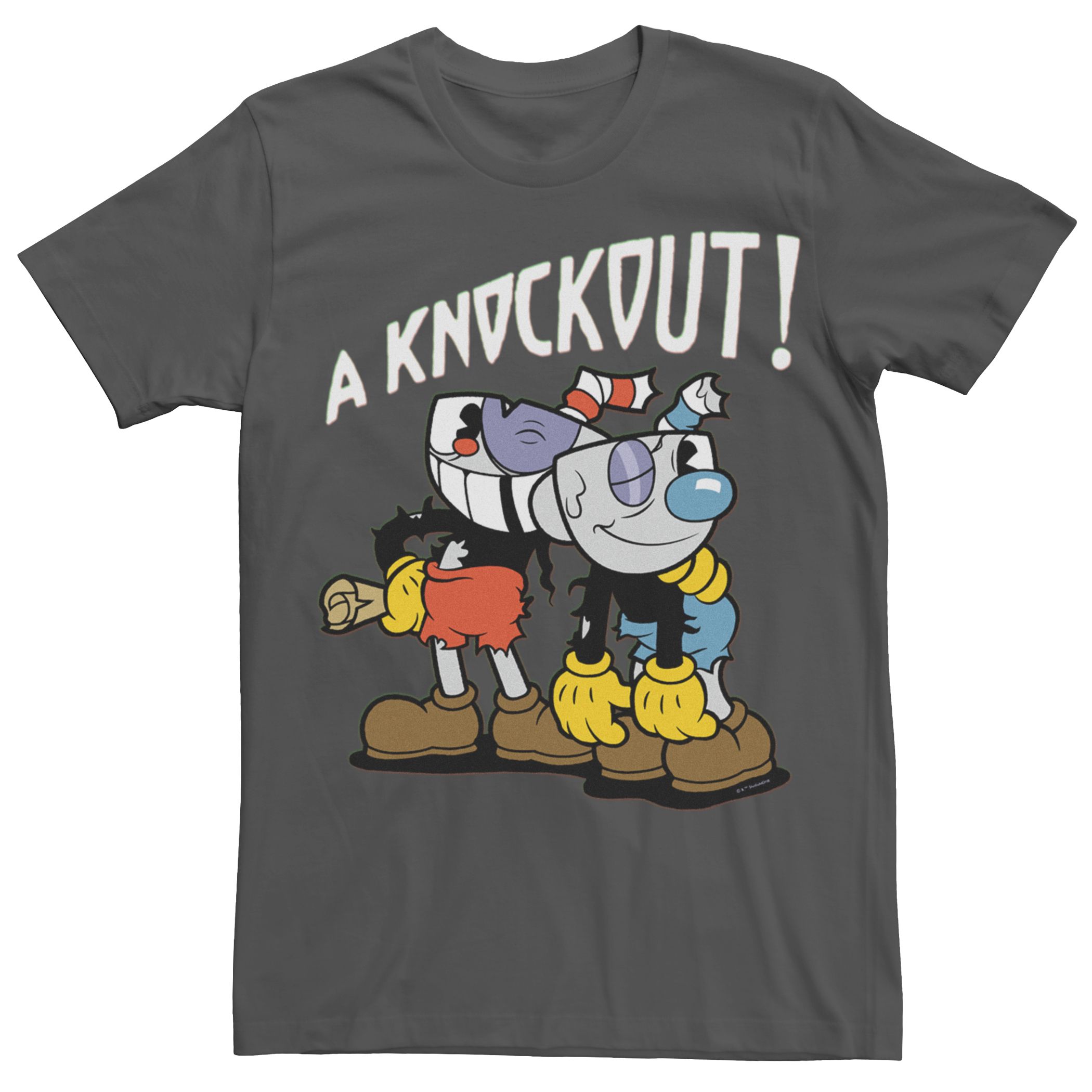 Мужская футболка Cuphead Knockout Licensed Character мужская толстовка для спортзала cuphead clip joint licensed character