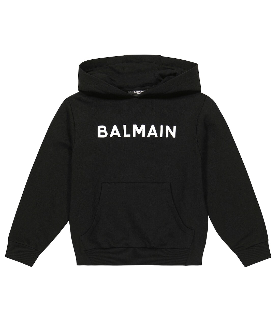 Худи с логотипом из хлопка Balmain, черный худи с логотипом из хлопка balmain черный