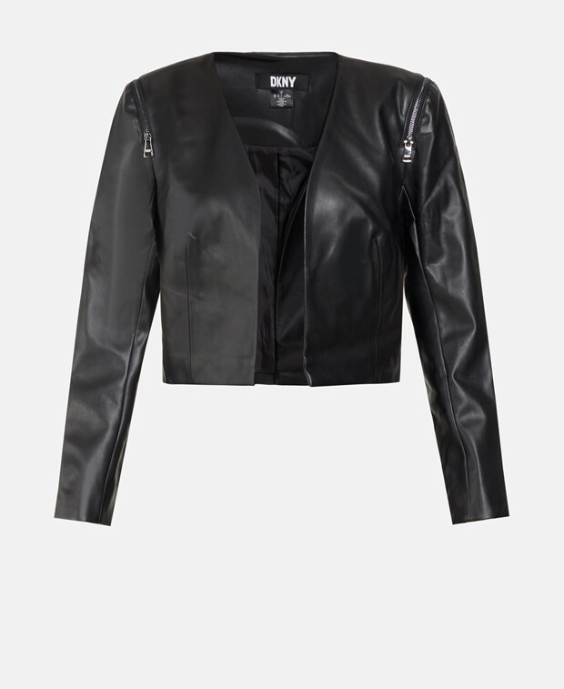 

Кожаная куртка DKNY, черный
